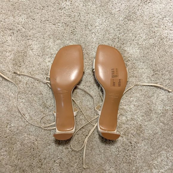 & Other Stories Croc Lace Up Heeled Sandals - Picture 6 of 9